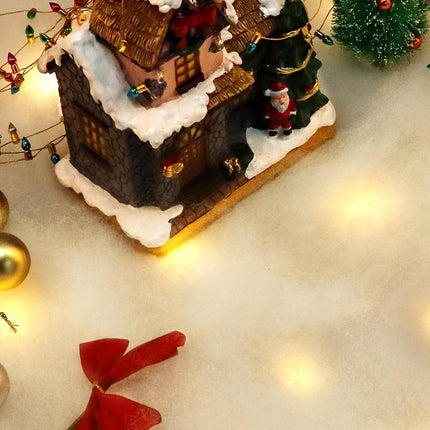 Christmas LED Snow Blanket, 70x17.7” Light-Up Roll for Winter Holiday Displays