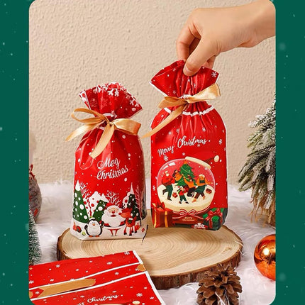 24PCS Christmas Treat Bags – Santa Gift Candy Party Favor Wrapping Bags