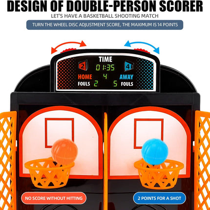 Tabletop Mini Basketball Game Desk Toy for Kids Birthday Gift Ages 8+