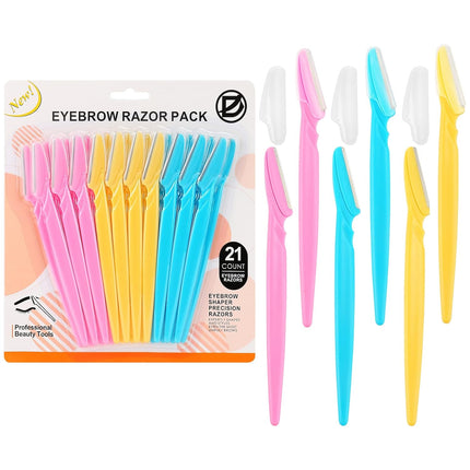 21 PCS Eyebrow Razor Set – Dermaplane Facial Hair Remover for Women & Men