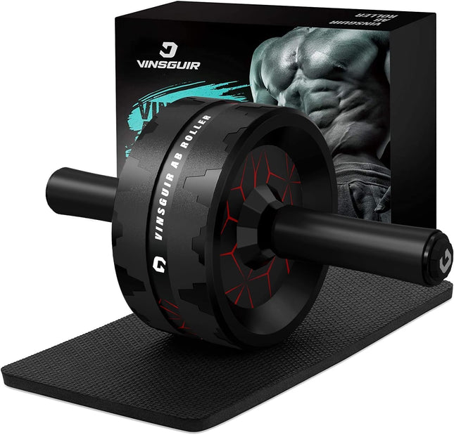 Ab Roller Wheel – Core & Abs Workout Equipment with Knee Pad for Home Gym
