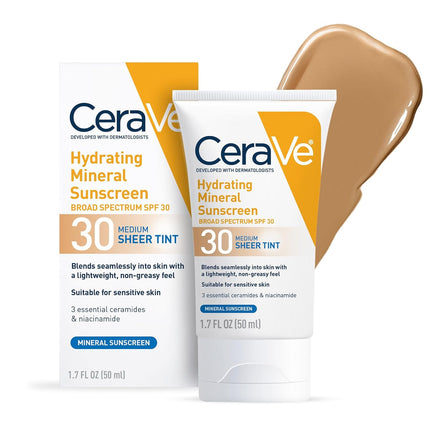 Hydrating Mineral Sunscreen SPF 30 – Sheer Tinted, Zinc & Titanium