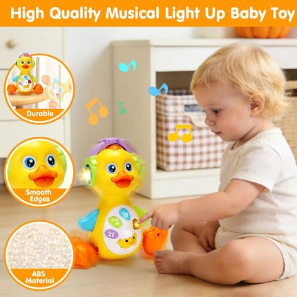 Baby Musical Light-Up Duck Toy – Learning & Dancing Toy for 0–12 Months