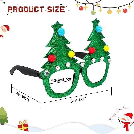 St. Patrick’s Day Party Glasses – Glitter Christmas Frames for Photo Booth Props