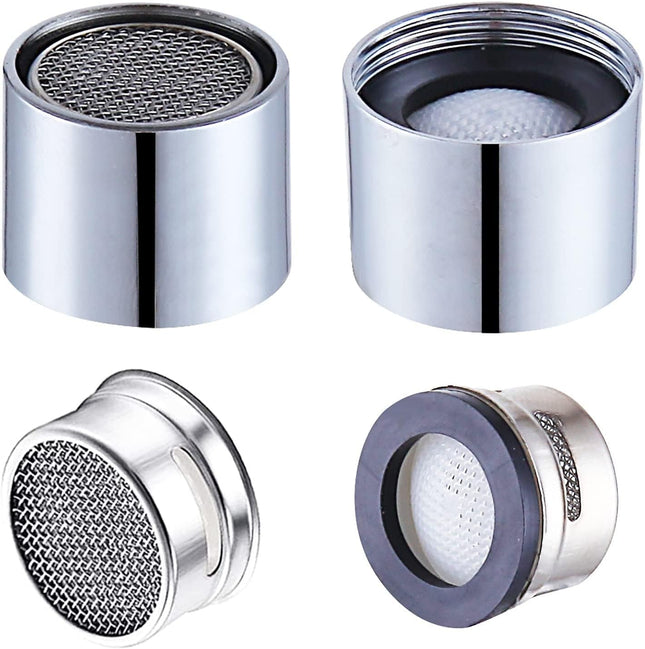 4 Pack Faucet Aerators – Female Thread, Chrome Solid Brass for Kitchen & Bathroom