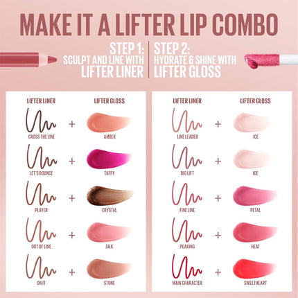 Lifter Gloss Hydrating Lip Gloss with Hyaluronic Acid, Ice Pink Neutral, 0.18oz