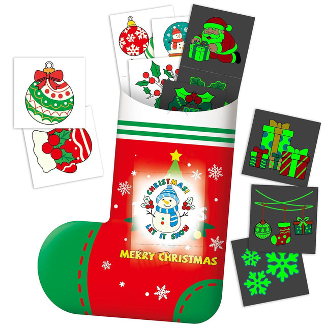 102 Glow-in-the-Dark Christmas Tattoos for Kids – Luminous Santa, Reindeer & Holiday Fun!