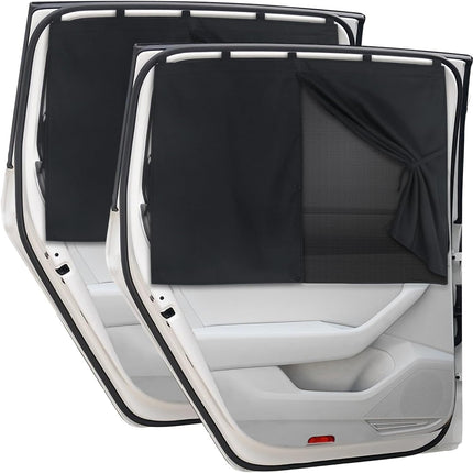 2 PCS Car Window Shades – Magnetic Double Layer, Privacy Full/Half Shade for Baby