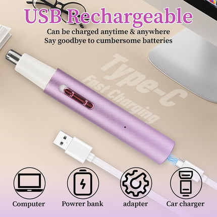 2025 Rechargeable Nose & Ear Hair Trimmer – Dual-Edge Blade for Men & Women