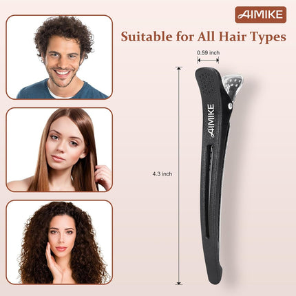 6PCS Professional Hair Clips for Styling Sectioning Non Slip Salon Clips