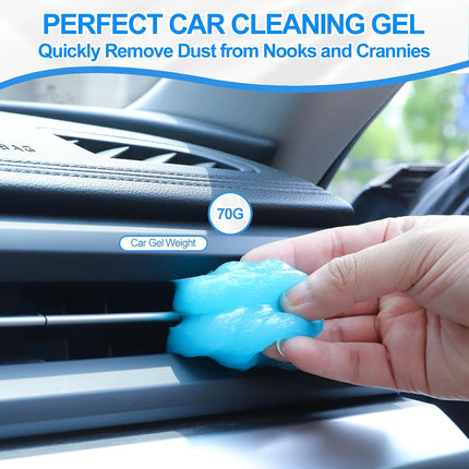 6-Pack Car Cleaning Supplies, Interior Duster, Detailing Brush & Cleaning Gel Kit