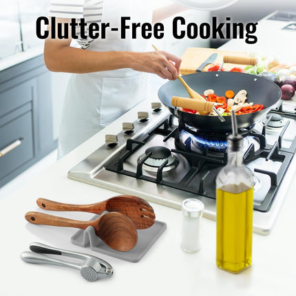 Silicone Spoon Rest for Stove Top – Heat-Resistant Utensil Holder, BPA-Free