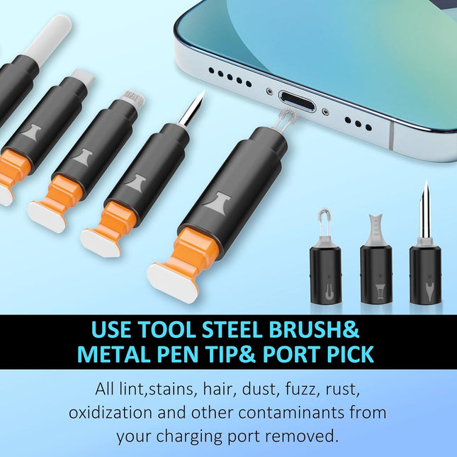 iPhone Cleaning Kit, Charging Port & AirPod Cleaner, Multi-Tool, Portable Case