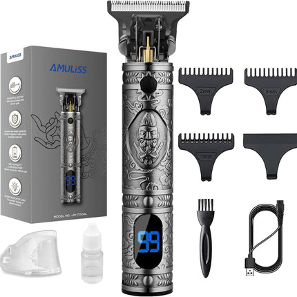 Men’s Beard & Hair Trimmer, Zero-Gap T-Blade Clipper, 180-Min Runtime, All-Metal Body