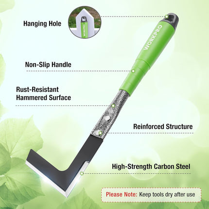 6-Piece Garden Tool Set – Heavy Duty Hand Tools with Soft Rubber Handles