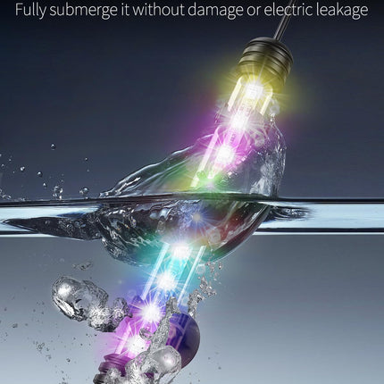 1.8W Aquarium LED Light 7.5 Inch Submersible Multicolour Fish Tank Light with Timer
