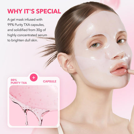 TXA Pink Capsule Gel Mask Overnight Face Mask 99% Tranexamic Acid Hydrating Glow
