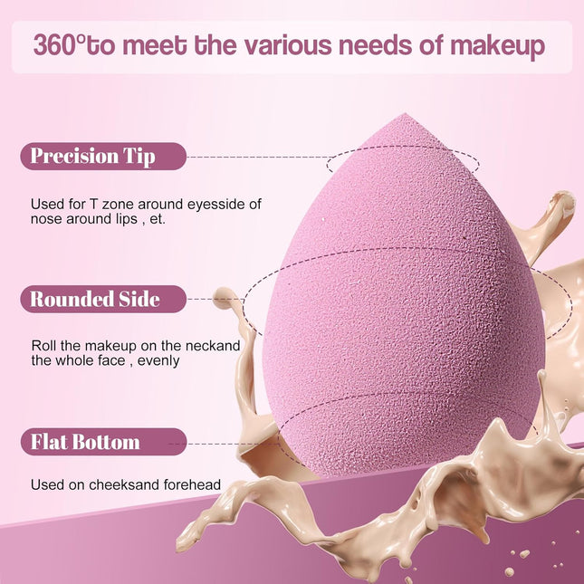 14PCS Makeup Sponge Set Triangle Puff Beauty Blender with Travel Case