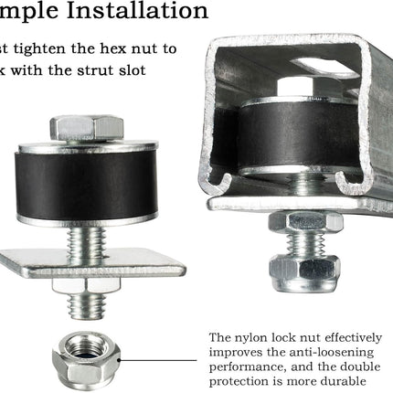 1-5/8" Unistrut Trolley Hardware – 2-Pack, Garage Door Rollers & U Bracket
