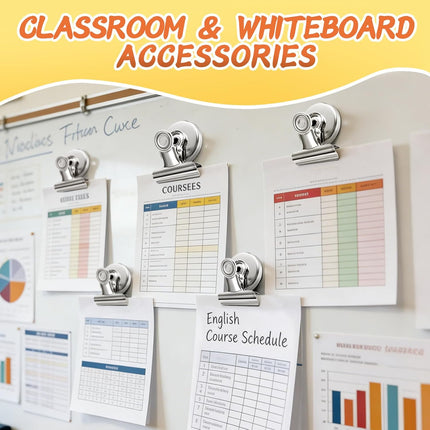 20-Pack Strong Fridge Magnets – Heavy Duty Clips for Whiteboards & Office
