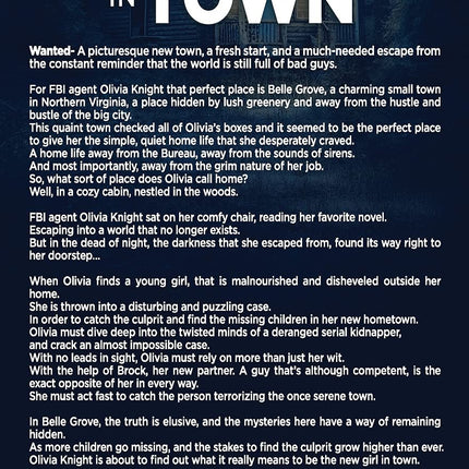 New Girl in Town Olivia Knight FBI Mystery Thriller Book
