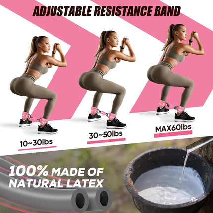 Ankle Resistance Bands with Cuffs for Legs & Glutes Kickbacks Booty Home Workout