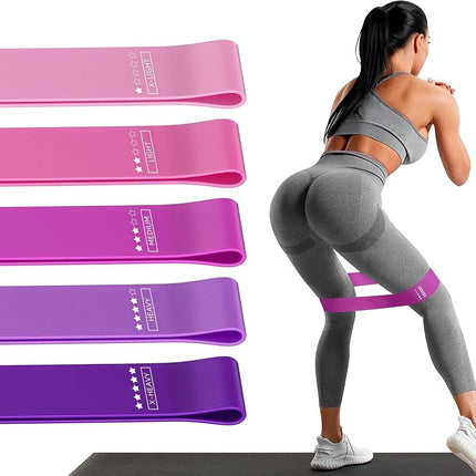 Resistance Loop Exercise Bands: Set of 5 for Home Fitness, Strength Training & Stretching