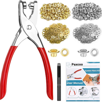 1203PCS Grommet Tool Kit – Eyelet Pliers, Fabric Grommets & Hole Punch