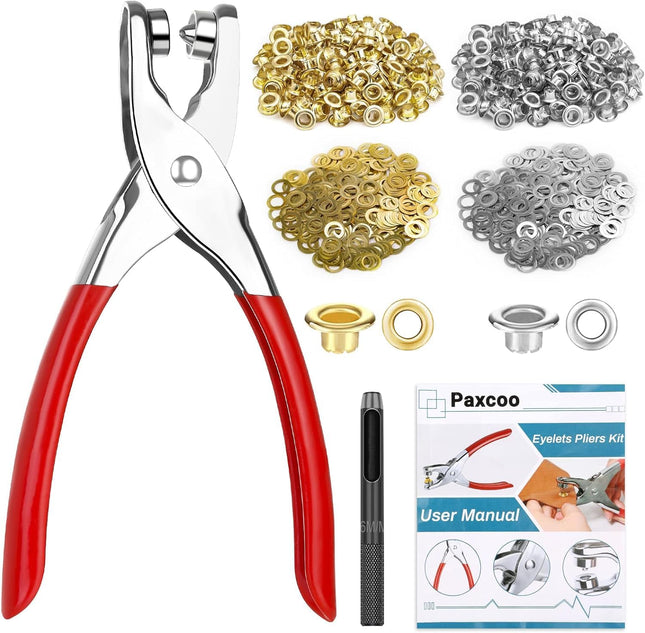 1203PCS Grommet Tool Kit – Eyelet Pliers, Fabric Grommets & Hole Punch