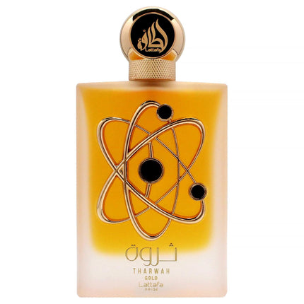 Lattafa Tharwah Gold Unisex Eau de Parfum 3.4 oz Sweet Floral Vanilla Fragrance