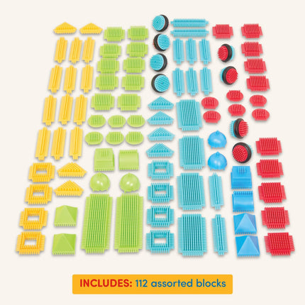 Bristle Blocks 112pc STEM Interlocking Building Blocks Set for Kids 2+