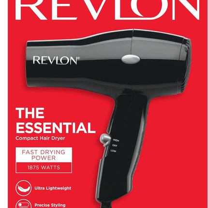 1875W Compact Hair Dryer, Lightweight Travel Blow Dryer for Home & Travel