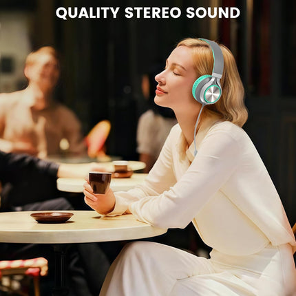 USB-C Over-Ear Headphones with Mic Foldable Lightweight Tangle-Free
