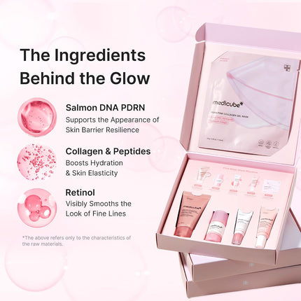 Glow Essentials Mini Skincare Travel Set, 5-Step Facial Care Routine Kit
