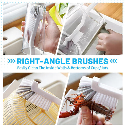 16Pcs Crevice Cleaning Brush Set Hard Bristle for Gaps Window & Tile Lines