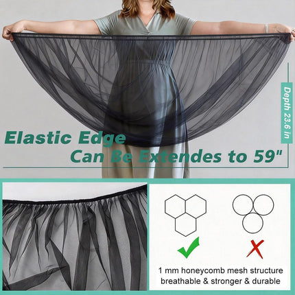 2 Pack Baby Mosquito Net, Universal Stroller Bassinet Insect Barrier Black