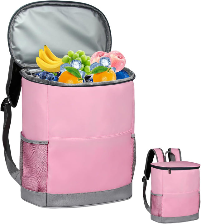 20-Can Insulated Cooler Backpack, Leakproof Waterproof Soft Cooler Bag, 12-Hour Cooling