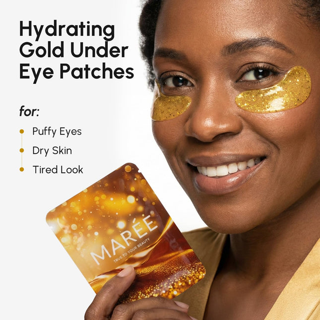 24K Gold Under Eye Gels – Dark Circles & Puffiness, Collagen & Hyaluronic