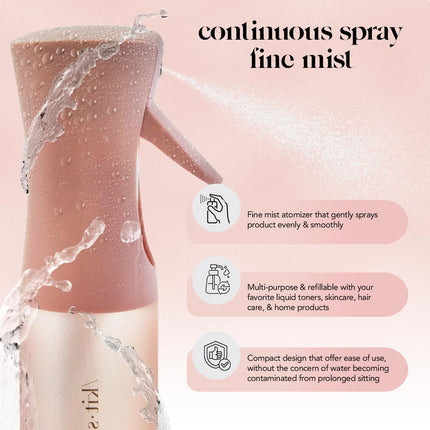 Continuous Spray Bottle – Fine Mist Water Mister for Hair & Plants, 150ml
