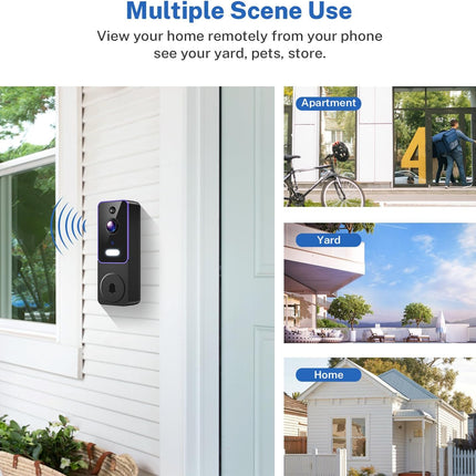 Wireless Video Doorbell Camera – AI Human Detection, 2-Way Talk, Night Vision
