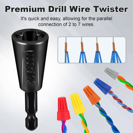 4-Pack Wire Twister Tool – Drill Attachment for 8–24 AWG Wire Nuts