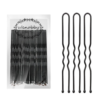 100PCS U-Shaped Hair Pins for Buns, 2.8" Hair Styling Pins for Women with Thick Hair