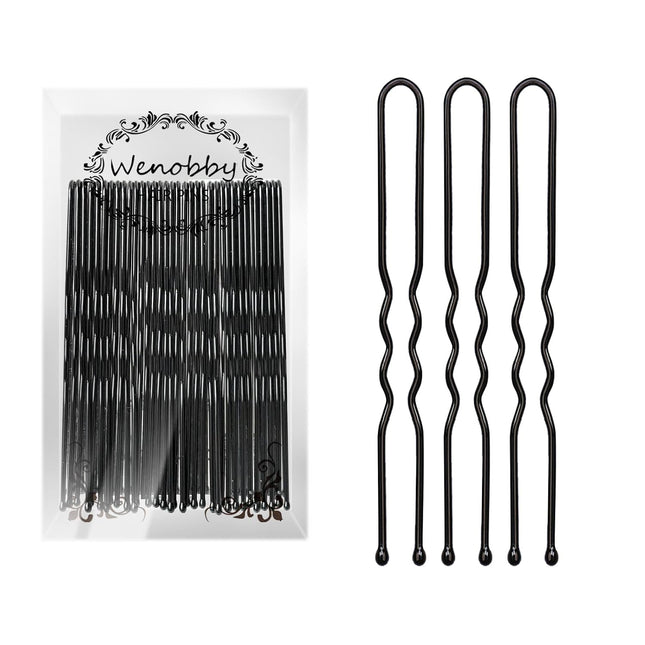 100PCS U-Shaped Hair Pins for Buns, 2.8" Hair Styling Pins for Women with Thick Hair