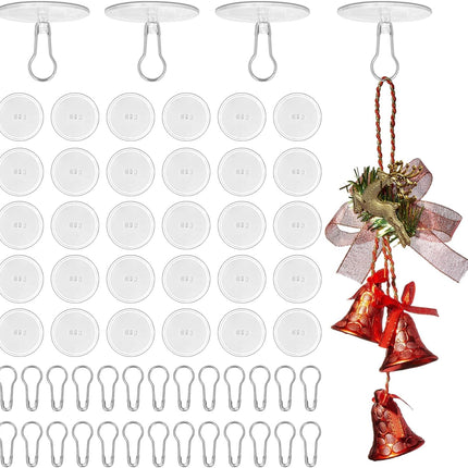 100-Pack Sticky Ceiling Hooks – Self-Adhesive Round Hooks for Party Decorations