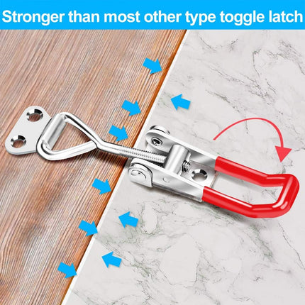 6 Pack Toggle Latch Clamps 4001 – Adjustable, Heavy Duty, 330Lbs Capacity with Screws