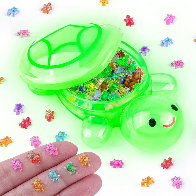 200 Mini Resin Turtles + 1 Jumbo – Glow in the Dark for Fairy Garden & Dollhouse