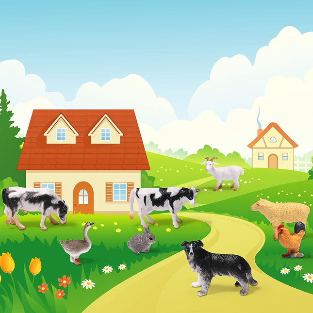 16 Pcs Animal Figurines by Namalu – Jungle & Farm Animals for Cake Toppers & Parties