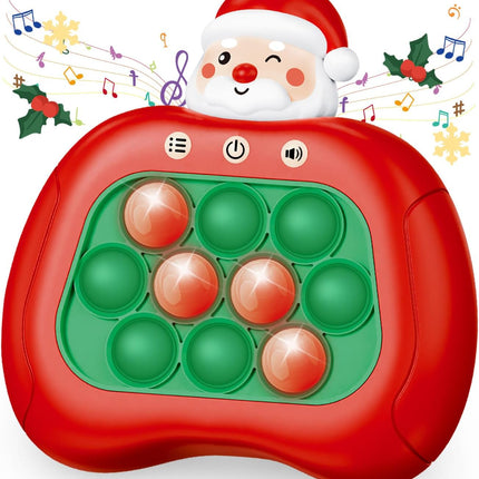 Santa Claus Light-Up Pop Fidget Game – Christmas Electric Bubble Toy for Fun Play