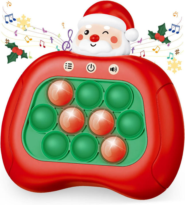 Santa Claus Light-Up Pop Fidget Game – Christmas Electric Bubble Toy for Fun Play