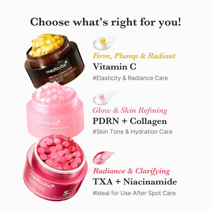 PDRN Pink Collagen Capsule Cream, Salmon DNA & Niacinamide, Korean Face Moisturizer